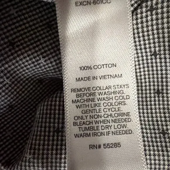 Express Modern Fit Dotted Dress Shirt Gray Men’s M 15-15.5 - Picture 4 of 4